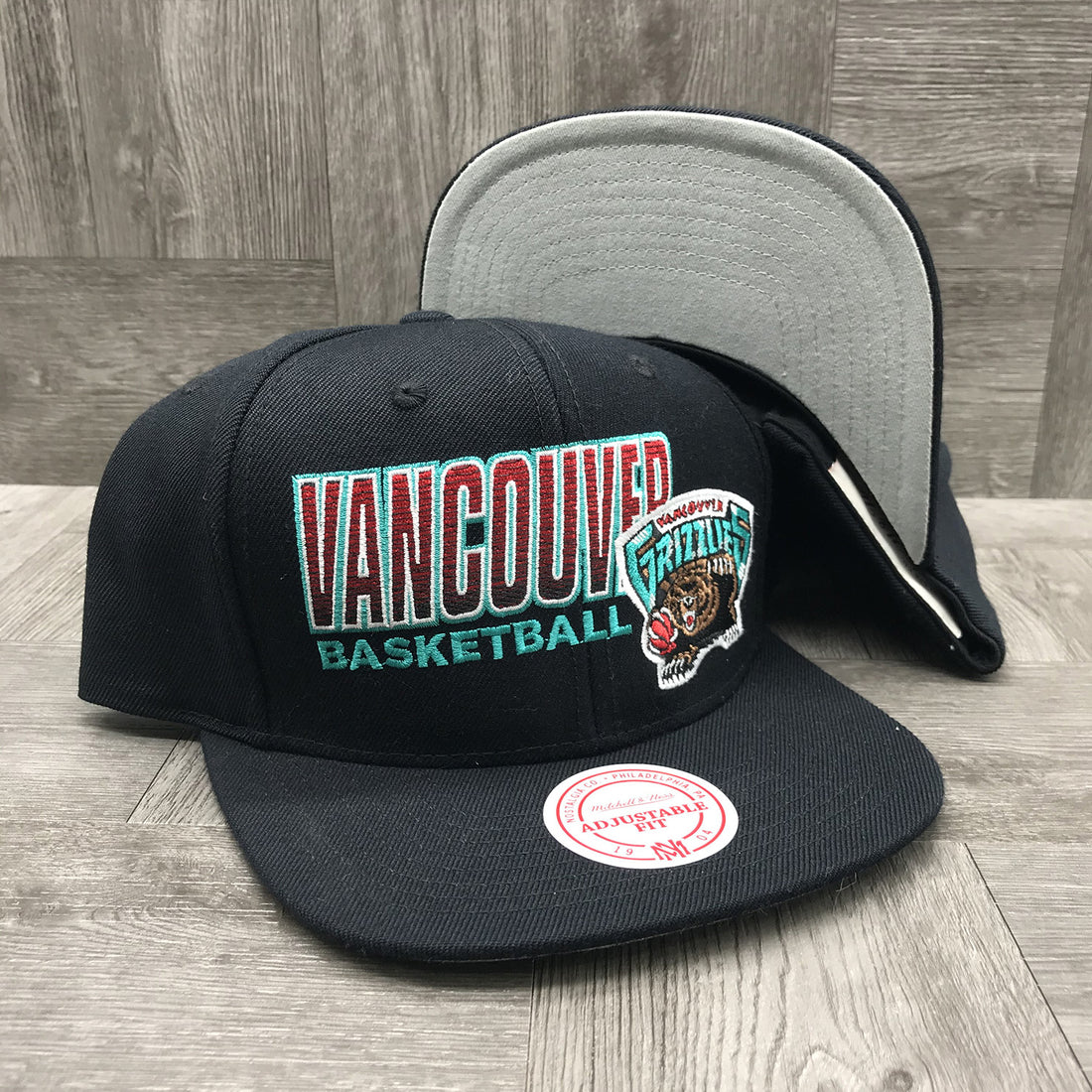 Mitchell&amp;ness Vamcouver Grizzlies Score Keeper Snapback   Unisex Style : Bh71m6
