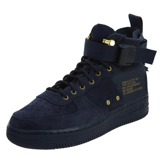 Nike SF Af1 Mid Big Kids Shoes Obsidian Blue/Black  Boys / Girls Style :AJ0424