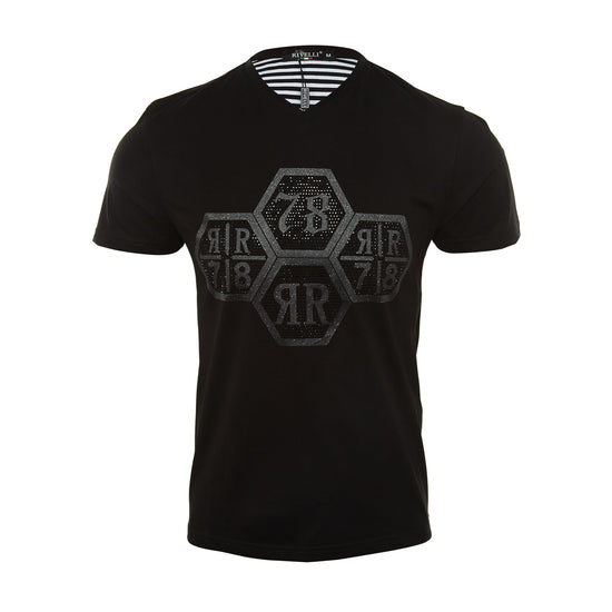 Rivelli S/s V-neck Hex Stones Tee Mens Style : R1807
