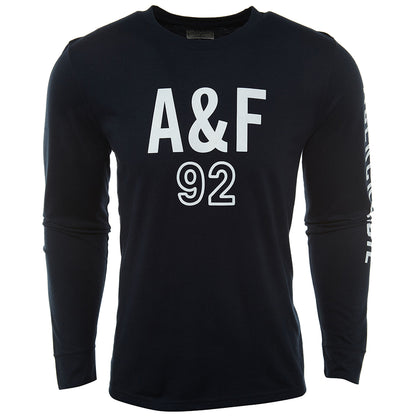 Abercrombie &amp; Fitch Printed Long Sleeve Crew Neck T-shirt Mens Style : 175-123-0063