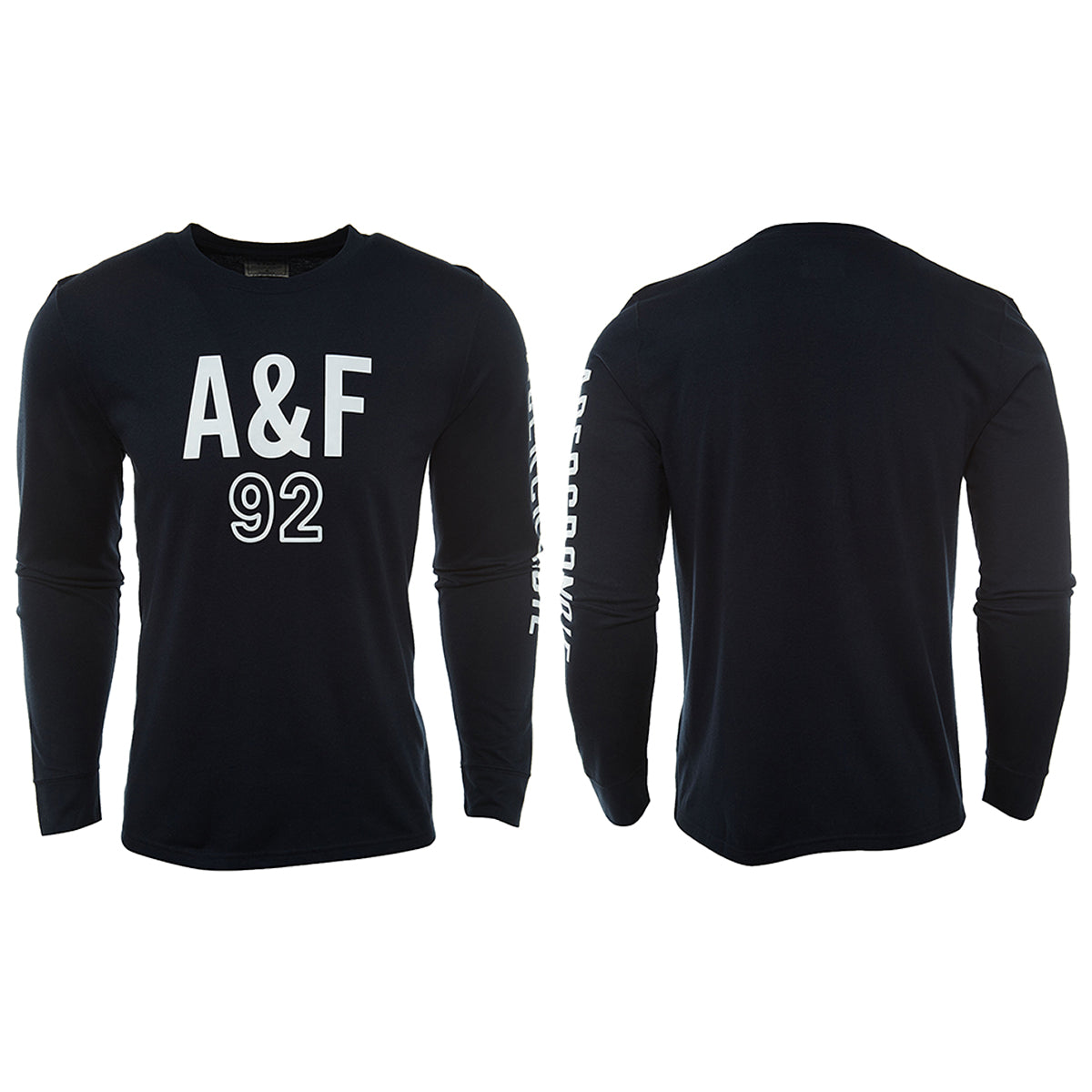 Abercrombie &amp; Fitch Printed Long Sleeve Crew Neck T-shirt Mens Style : 175-123-0063