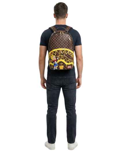 Sprayground Richie Rich Gold Sharkmouth Dlxsv Backpack Unisex Style : 910b7257nsz