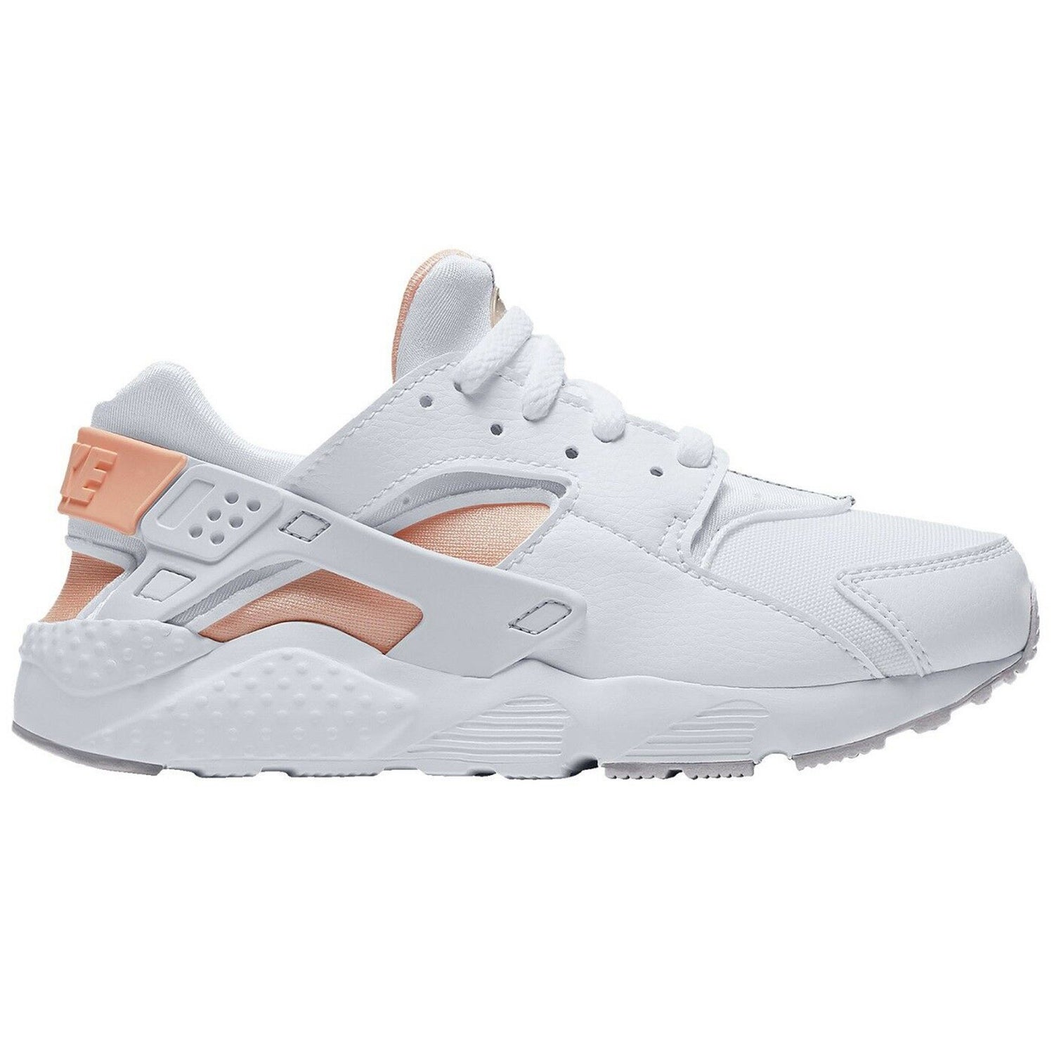 Nike Huarache Run White Crimson Shoes Boys / Girls Style :704951