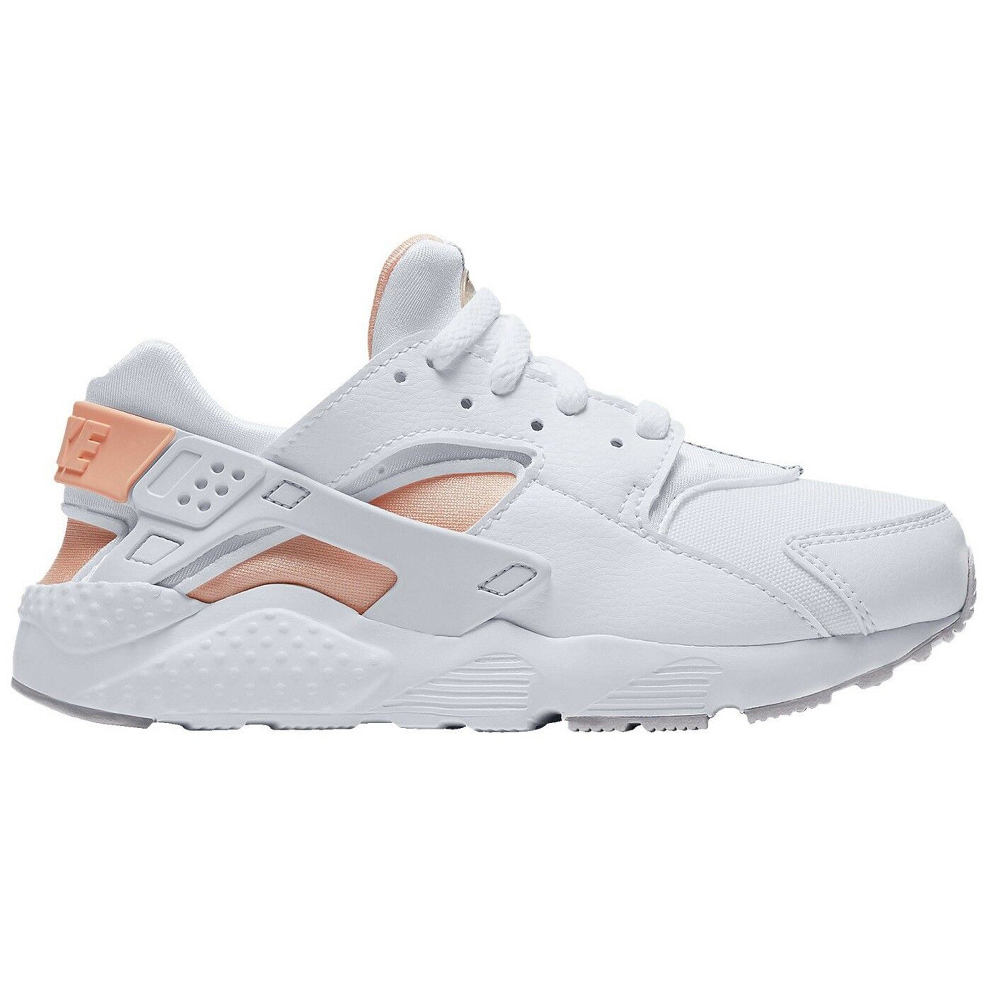 Nike Huarache Run White Crimson Shoes Boys / Girls Style :704951