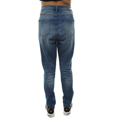 Cello Plus Mid Rise Dbl Roll Cuff Destroyed 27inch Ankle Skinny Jeans Womens Style : Ab76245p-1