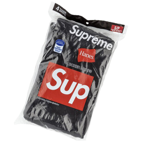 Supreme Hanes Boxer (4 Pack) Briefs Black