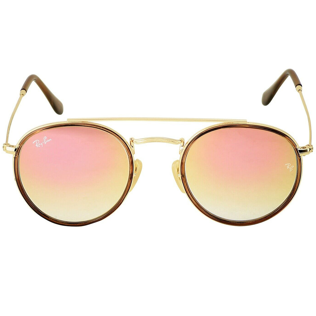 Rayban Gold With Gradient Brown Mirror Pink Womens Style : 0rb3647n