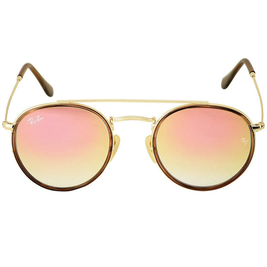 Rayban Gold With Gradient Brown Mirror Pink Womens Style : 0rb3647n