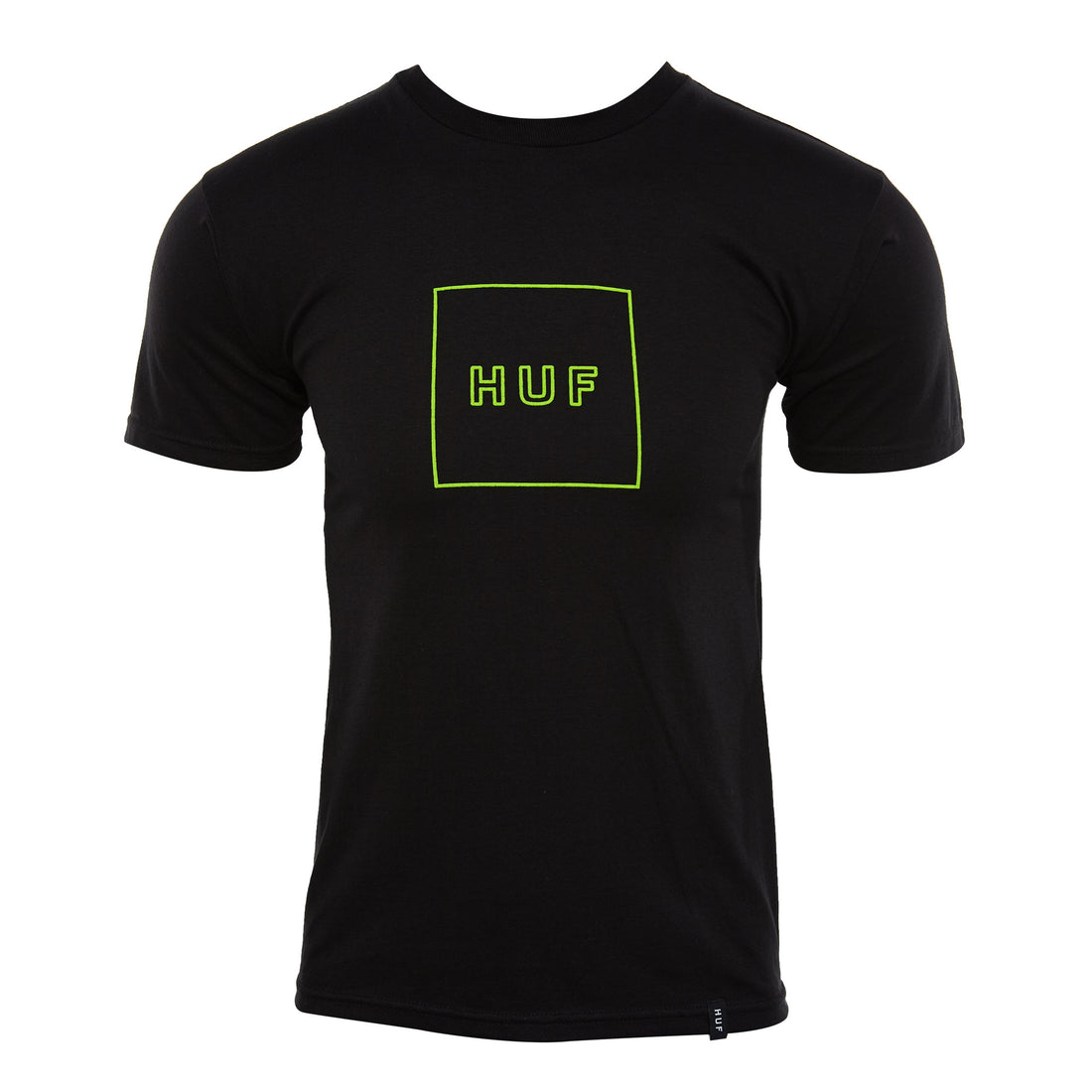 Huf Outline Box Logo Tee Mens Style : Ts00058-BLACK
