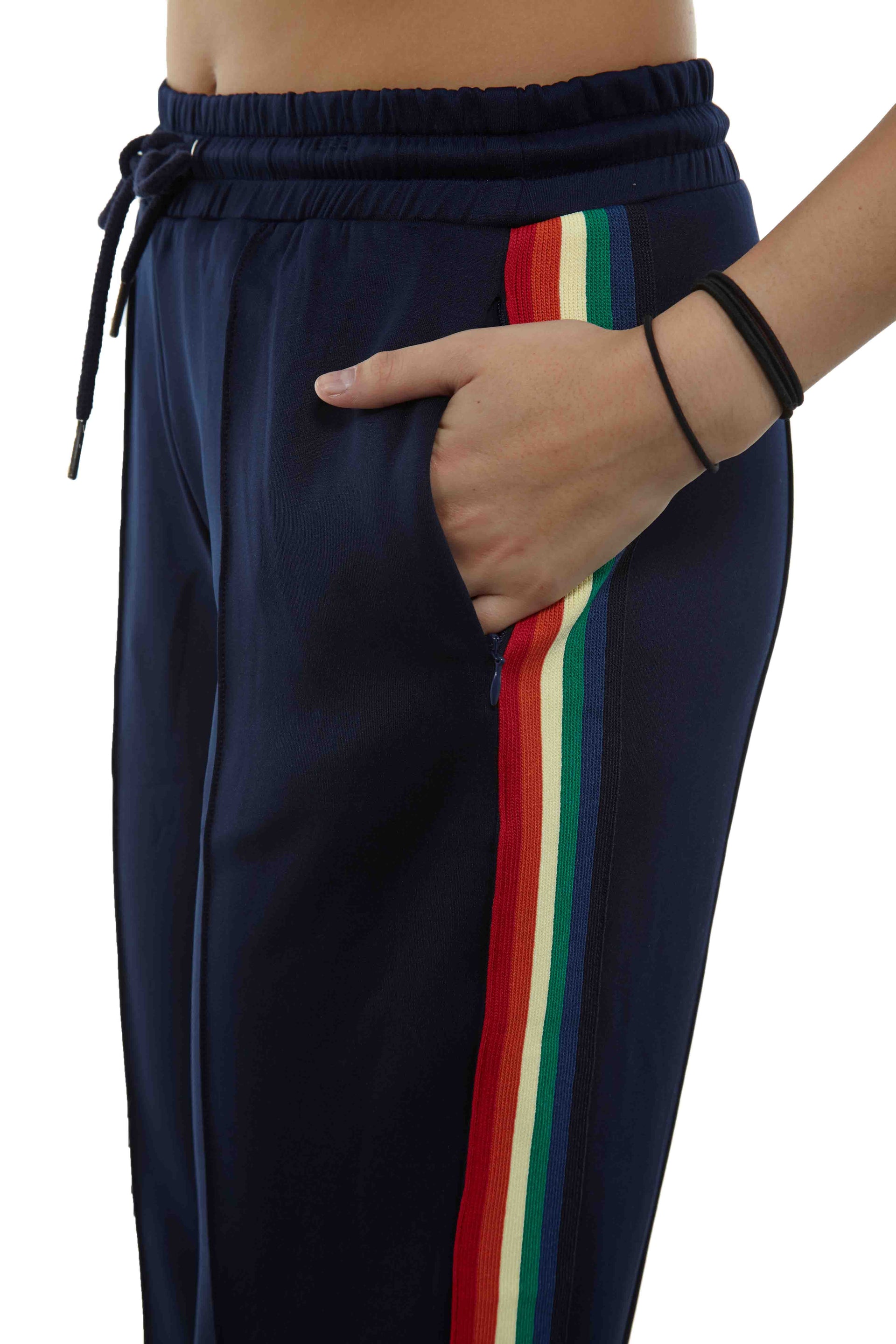 Signature 8 Side Strap Track Pant Womens Style : S8507a-NAVY