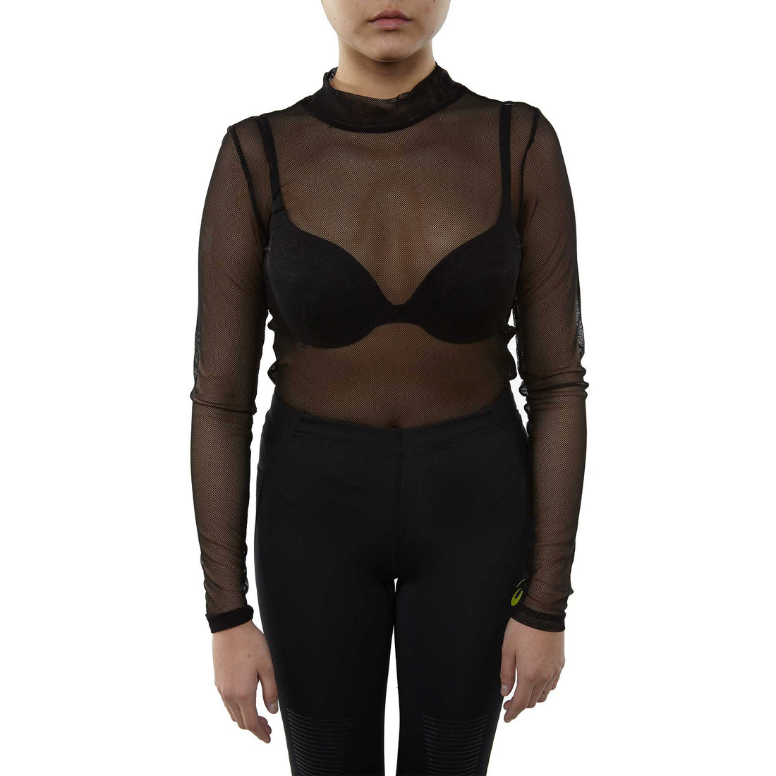 Signature 8 Turtleneck Long Sleeve Tee Womens Style : S1586-BLACK