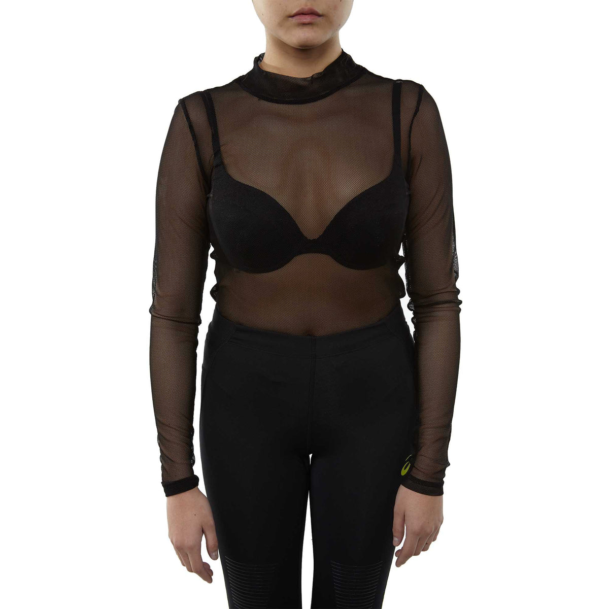 Signature 8 Turtleneck Long Sleeve Tee Womens Style : S1586-BLACK