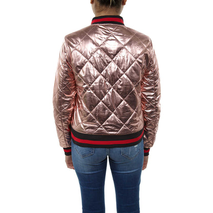 Maniere Metallic Bomber Jacket Womens Style : Mbj18