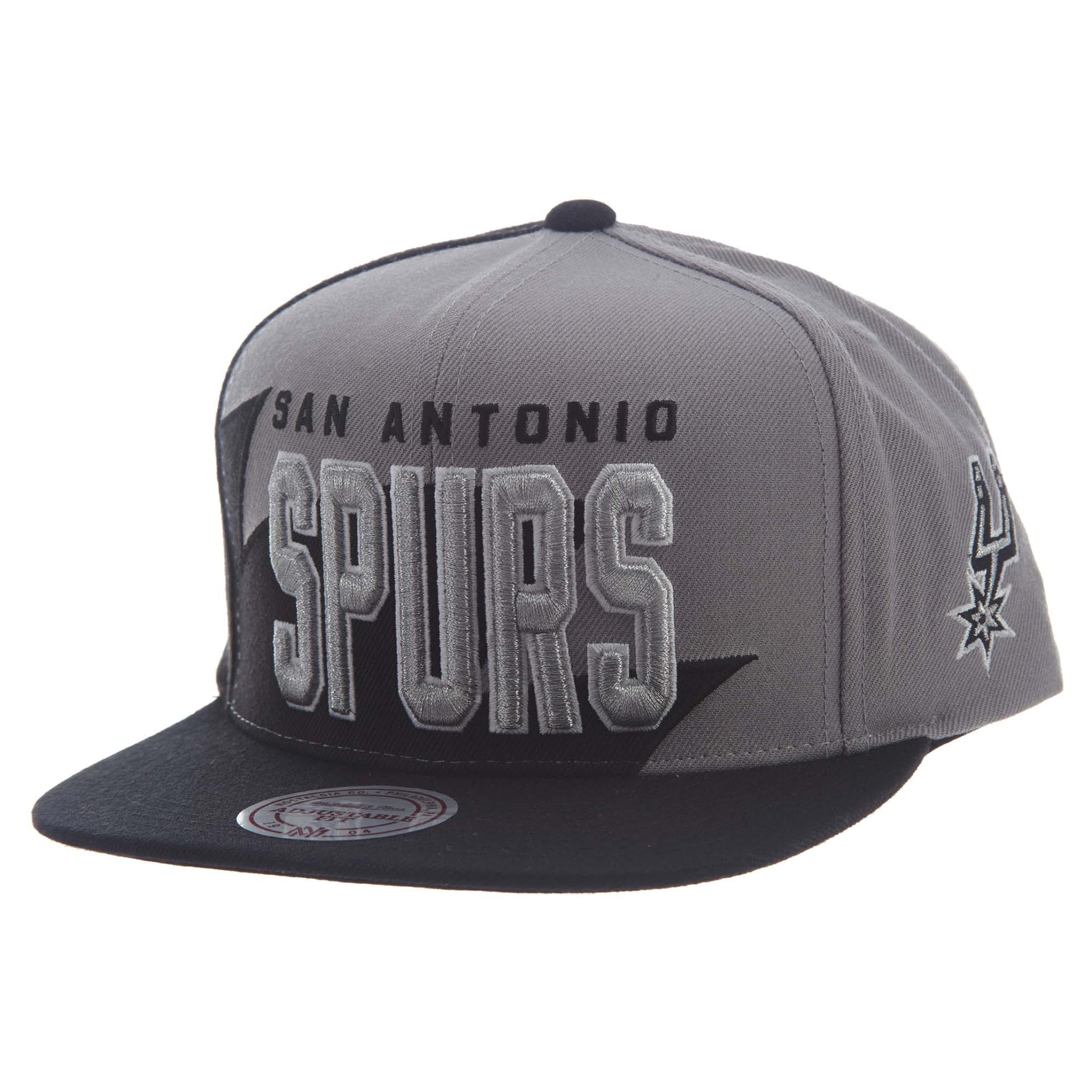 Mitchell&ness Shark Tooth San Antonio Spurs Snapback #32 Unisex Style : Bh78br-BLACK