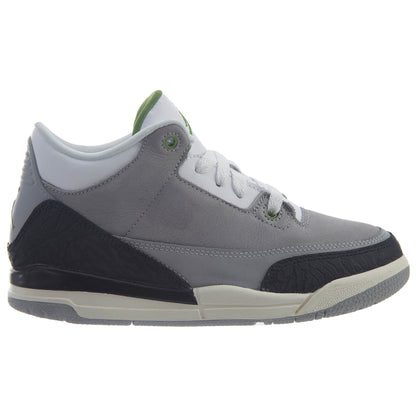 Nike Jordan 3 Retro Chlorophyll (PS) Boys / Girls Style :429487