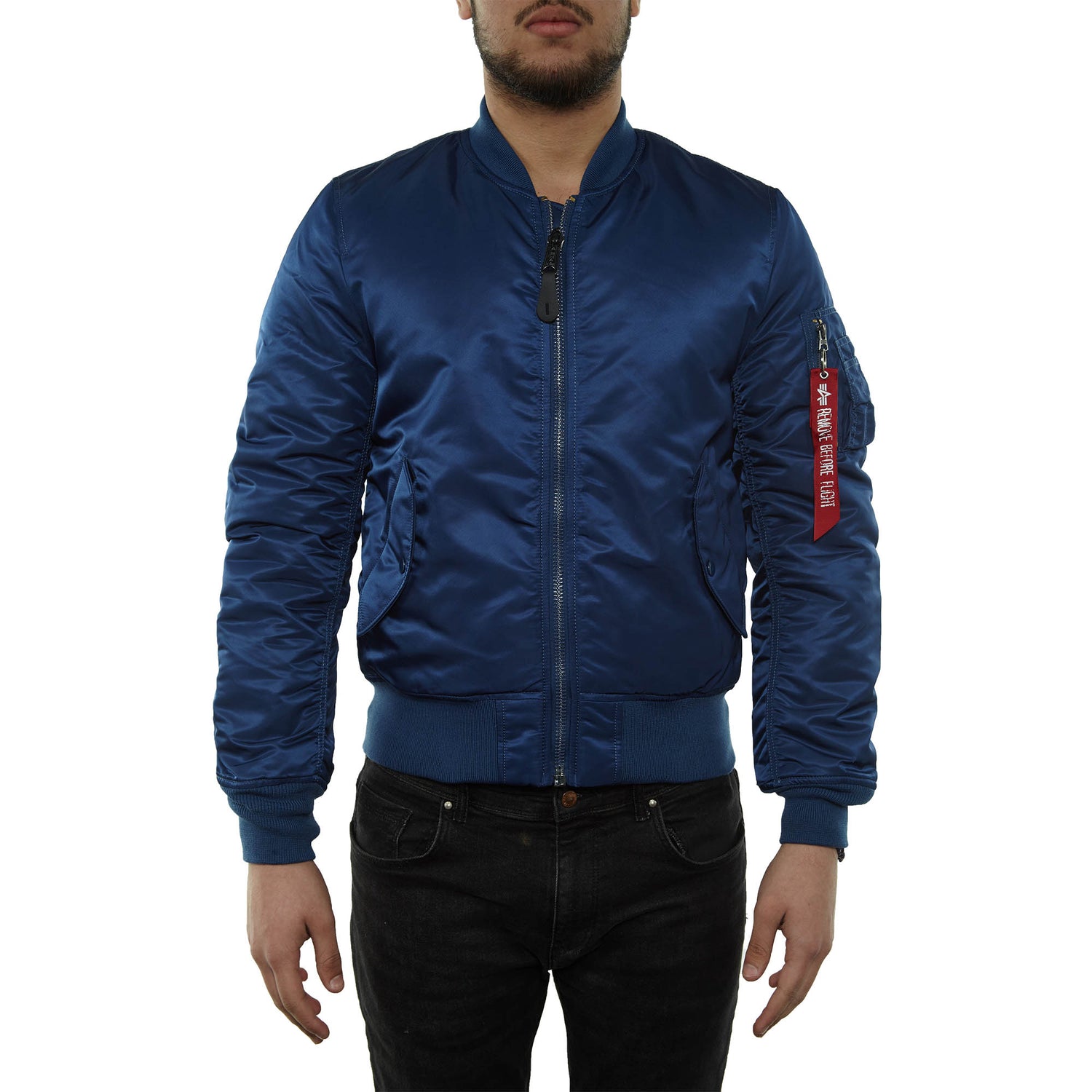 Alpha Industries Ma-1 Slim Fit Jacket Mens Style : Mjm44530c1-BLUE NO.9