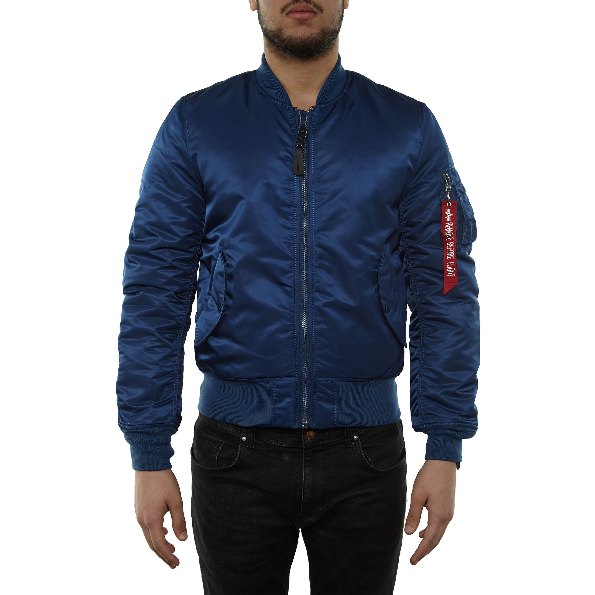Alpha Industries Ma-1 Slim Fit Jacket Mens Style : Mjm44530c1-BLUE NO.9