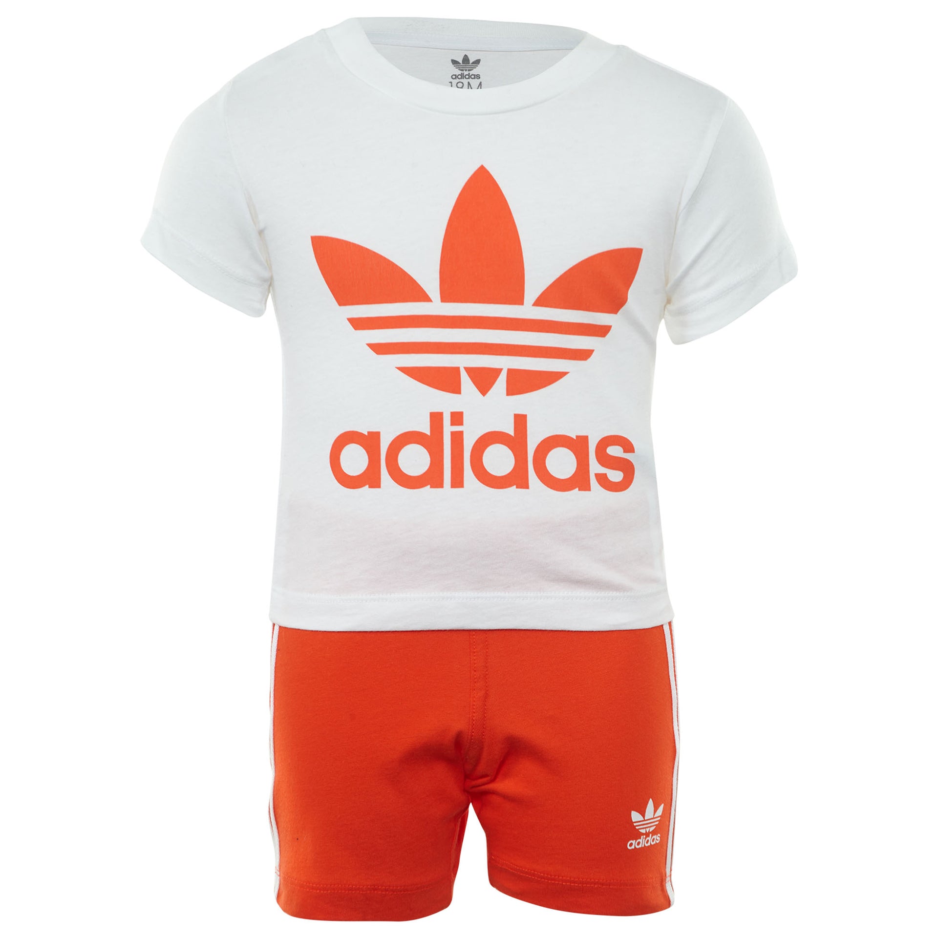 Adidas Short Tee Set Toddlers Style : Dv2814-WHITE/ACTORA