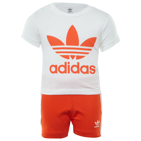 Adidas Short Tee Set Toddlers Style : Dv2814-WHITE/ACTORA