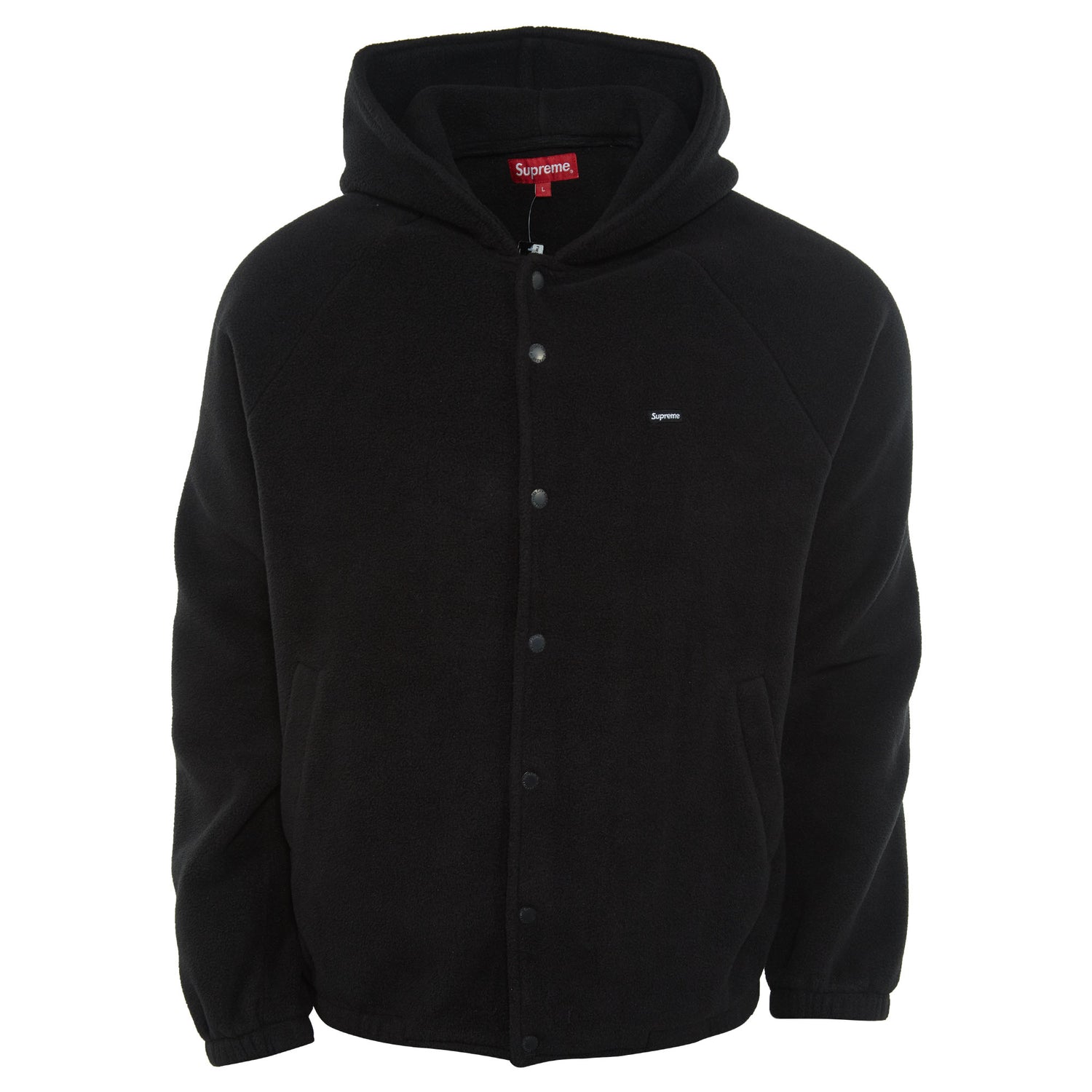 Supreme Polartec Hooded Raglan Jacket Mens Style : Fw18j88-BLACK