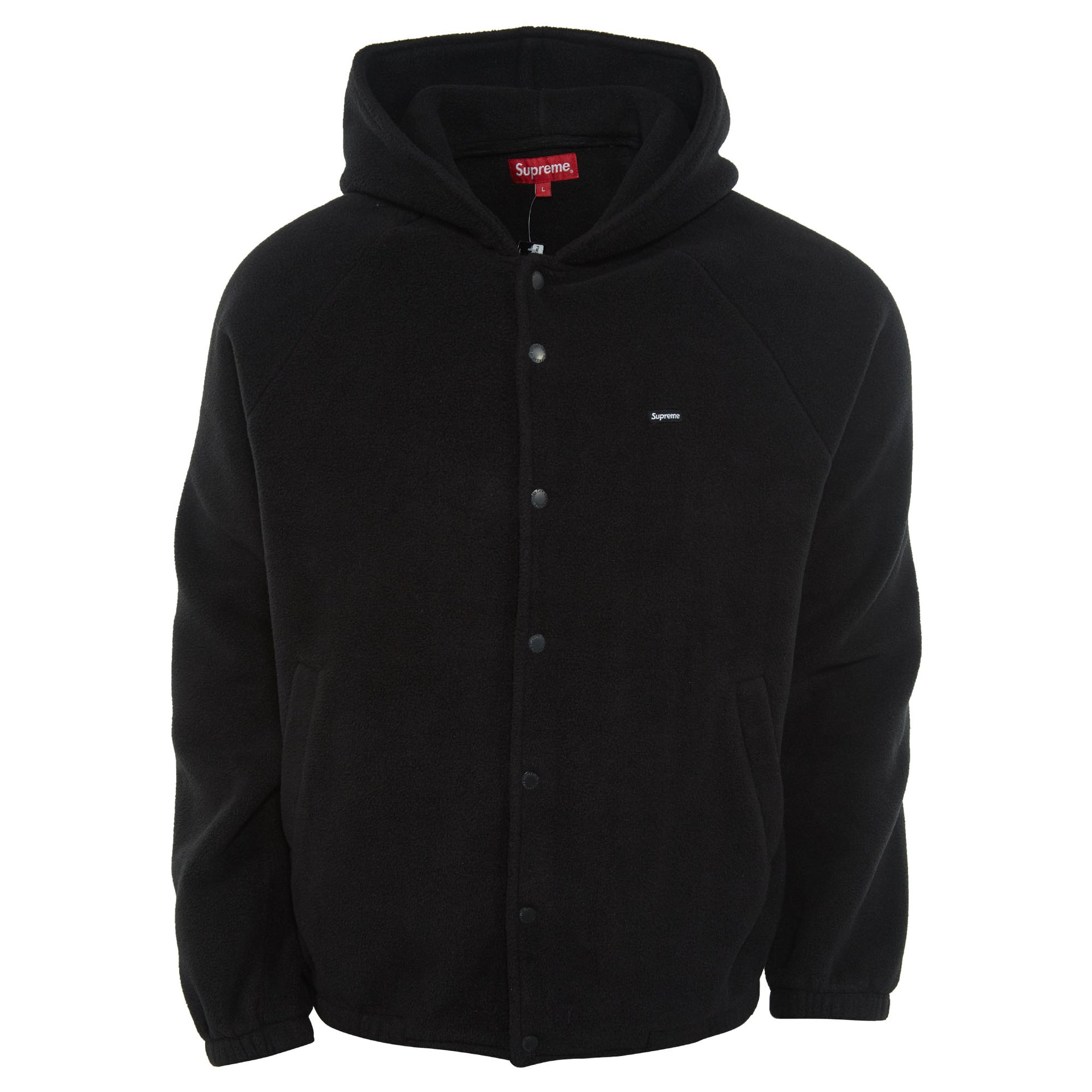 Supreme Polartec Hooded Raglan Jacket Mens Style : Fw18j88-BLACK