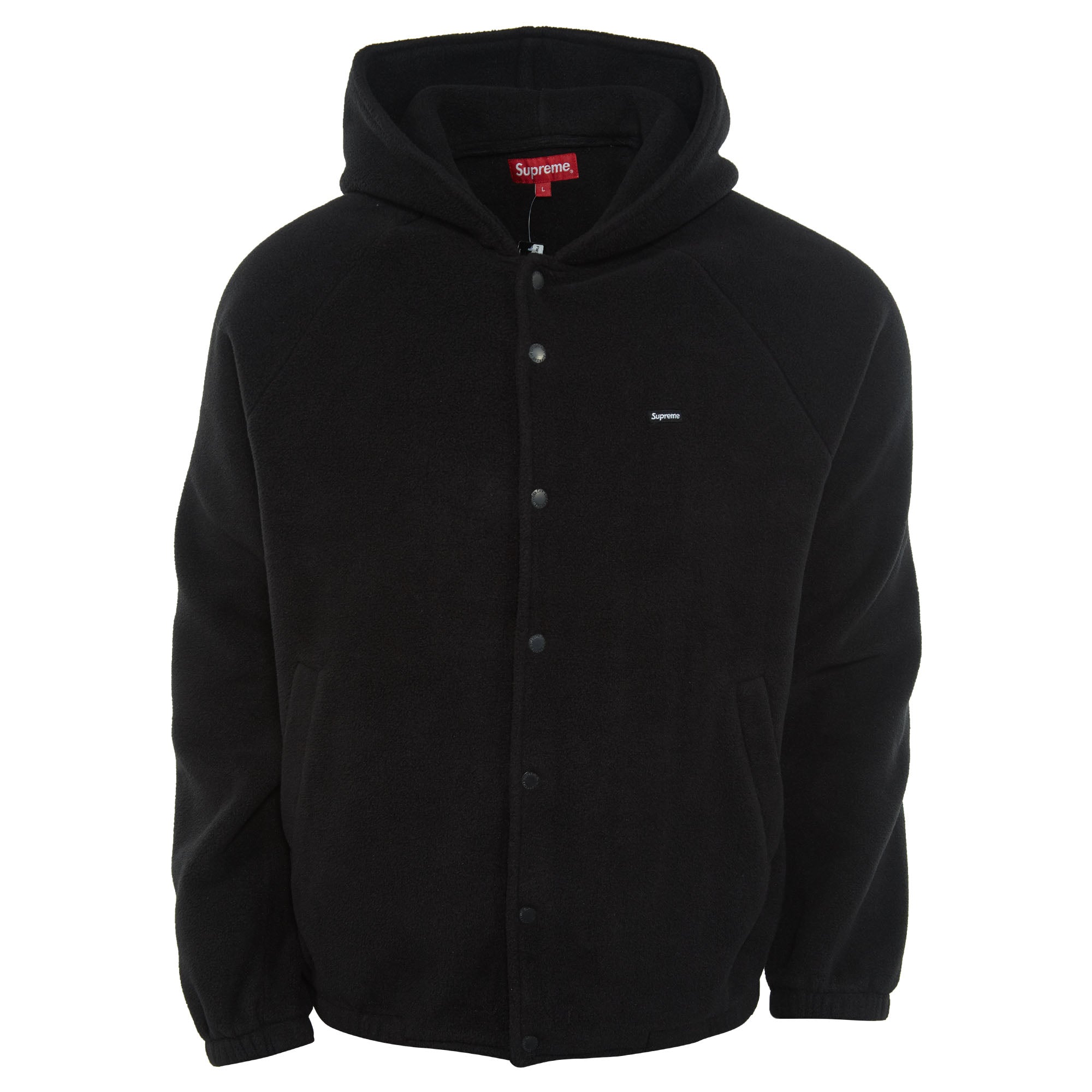 Supreme Polartec Hooded Raglan Jacket Mens Style : Fw18j88-BLACK
