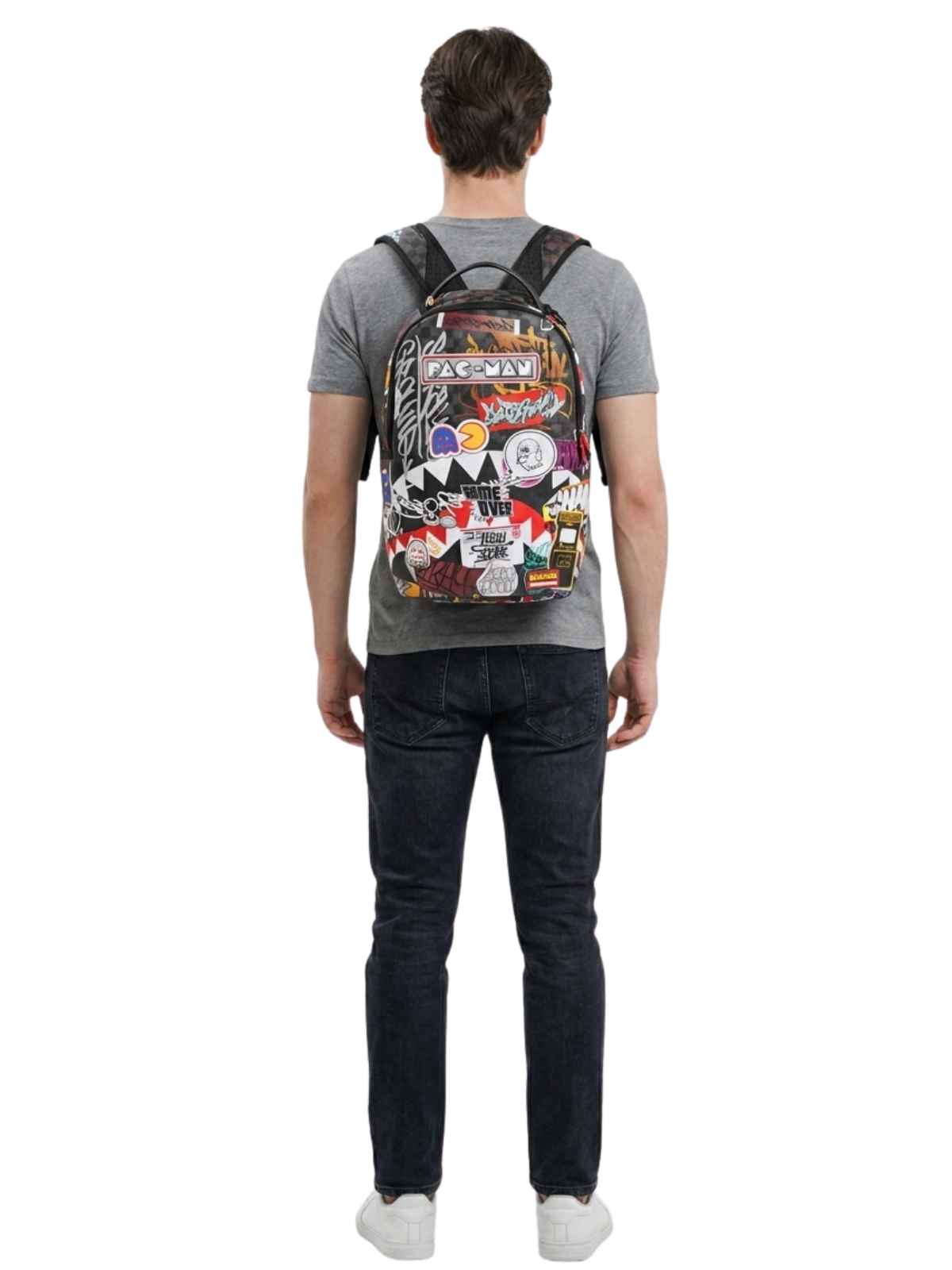 Sprayground Pacman Stickers Dlxsv Backpack Unisex Style : 910b7820nbz