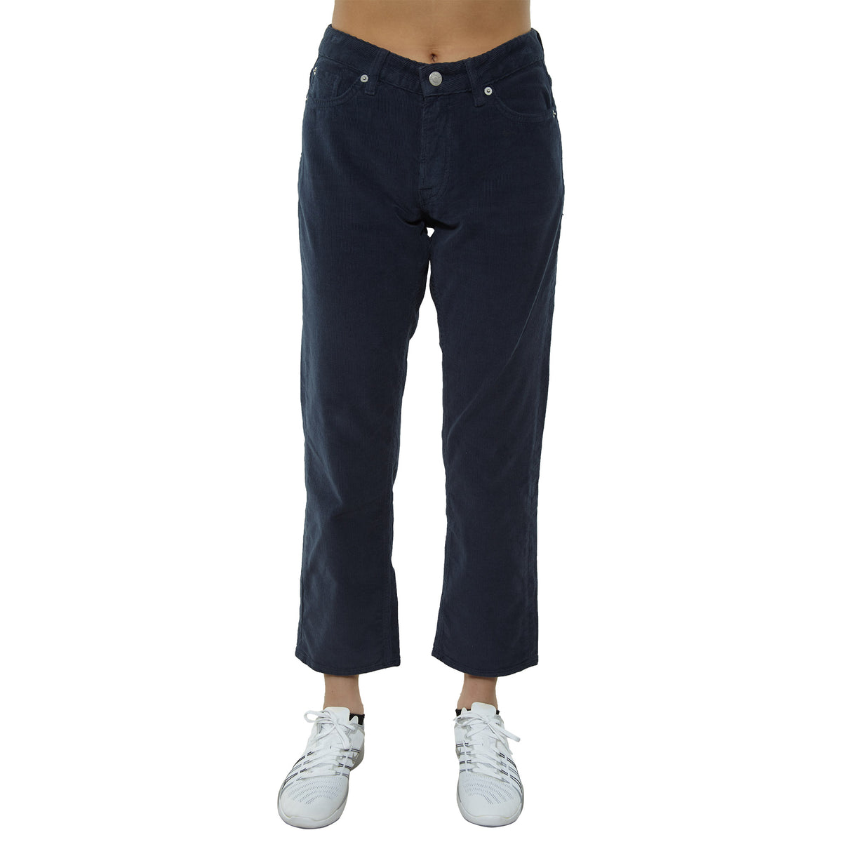 The Cords &amp; Co 5-pocket Mid-waist/loose Fit Cropped Womens Style : Mom 17302308-047