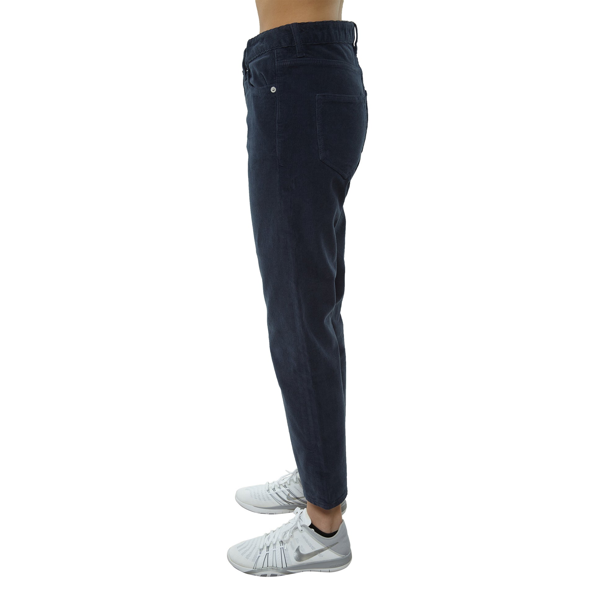 The Cords & Co 5-pocket Mid-waist/loose Fit Cropped Womens Style : Mom 17302308-047