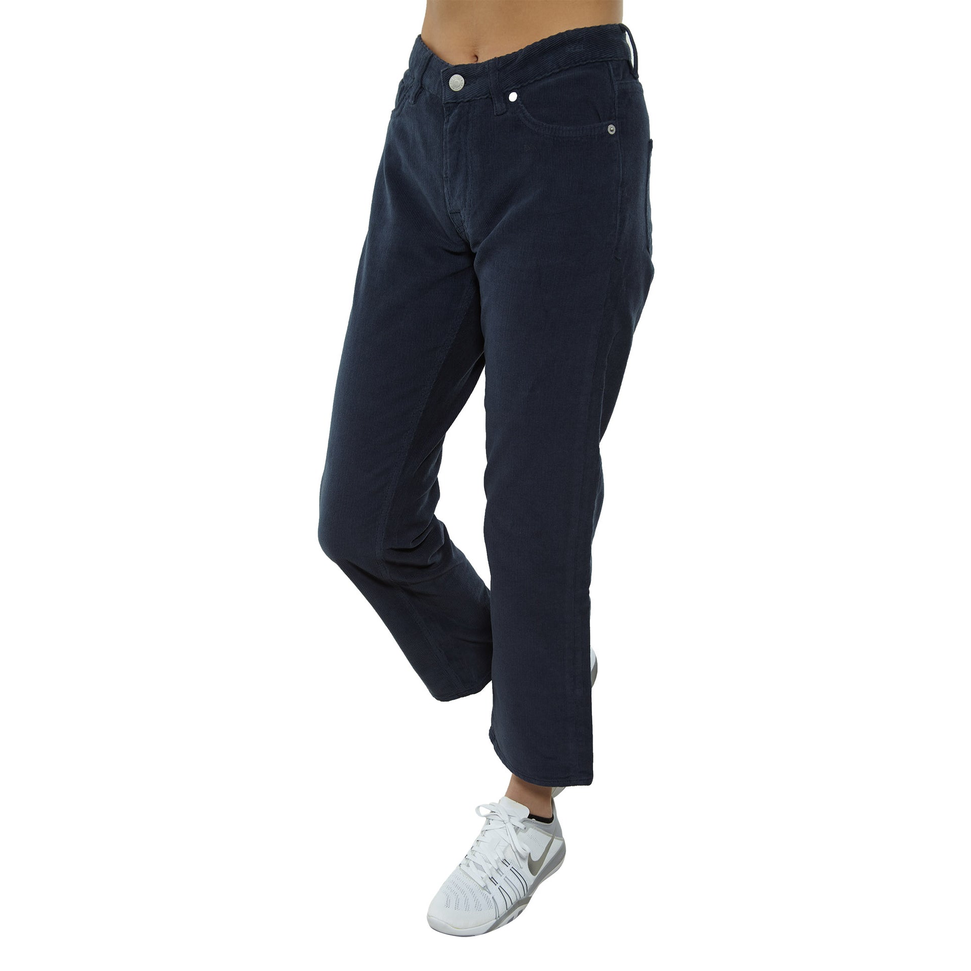 The Cords & Co 5-pocket Mid-waist/loose Fit Cropped Womens Style : Mom 17302308-047