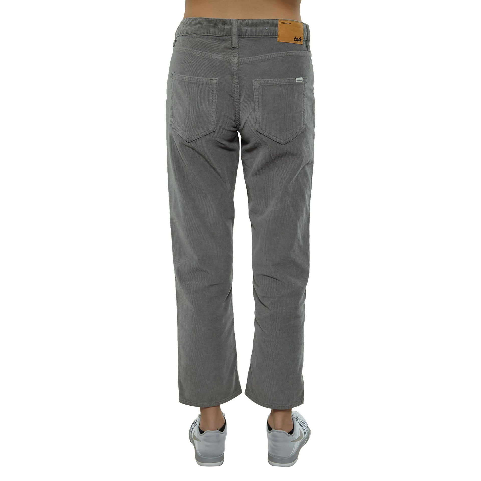 The Cords & Co 5-pocket Mid Waist Loose Fit Cropped Womens Style : Mom 17302308-208