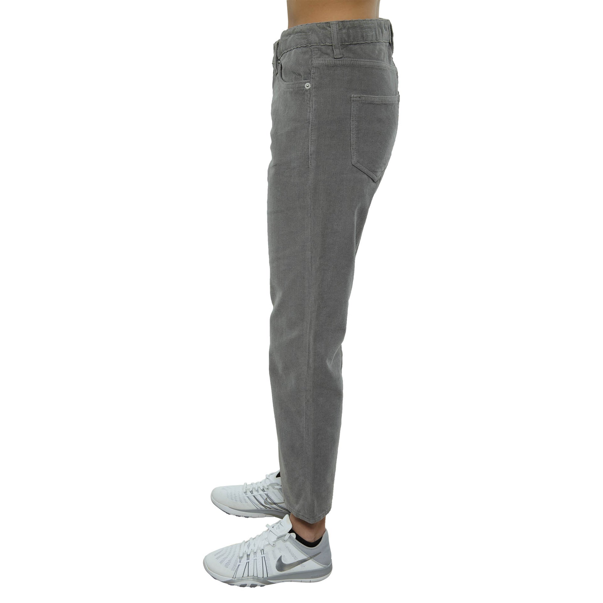 The Cords & Co 5-pocket Mid Waist Loose Fit Cropped Womens Style : Mom 17302308-208