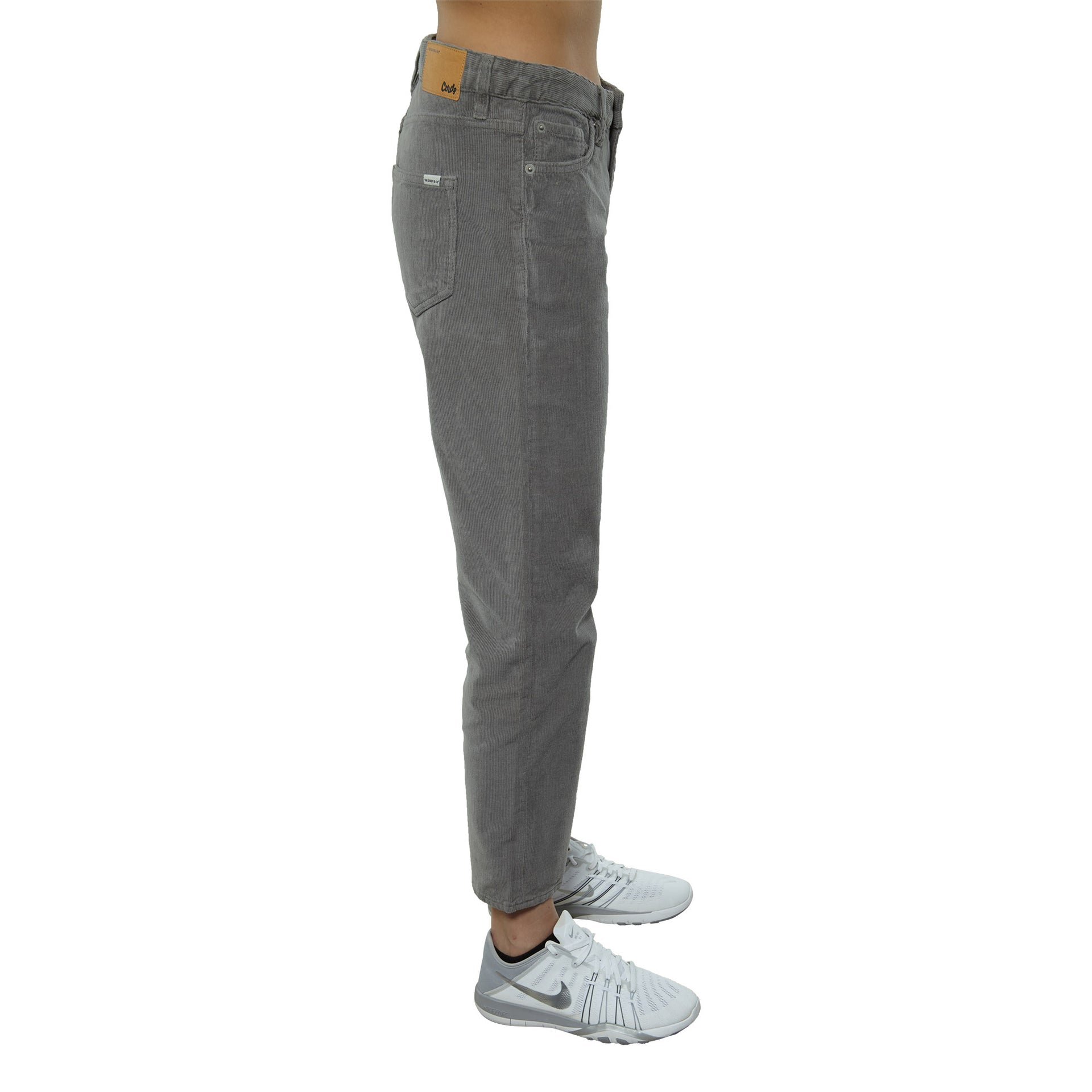 The Cords & Co 5-pocket Mid Waist Loose Fit Cropped Womens Style : Mom 17302308-208