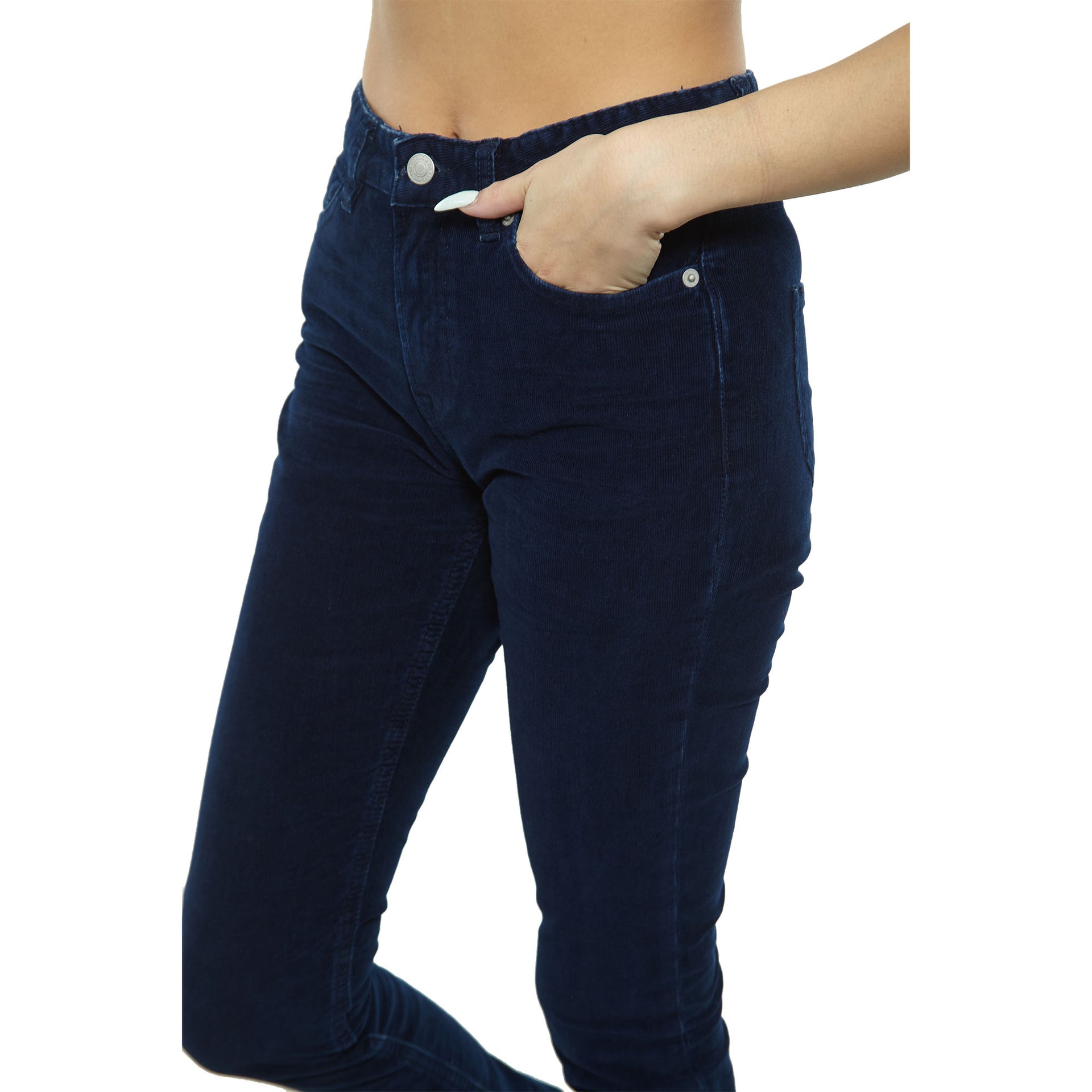 The Cords & Co 5-pocket High Waist Skinny Fit Tight Bottom Womens Style : Hey Ess30309