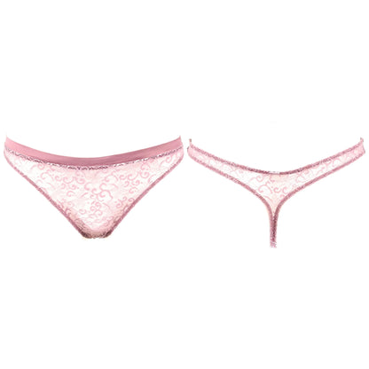 La Perla Sophia Pink Floral Lace G-String Thong Womens Style : 0018649-0040