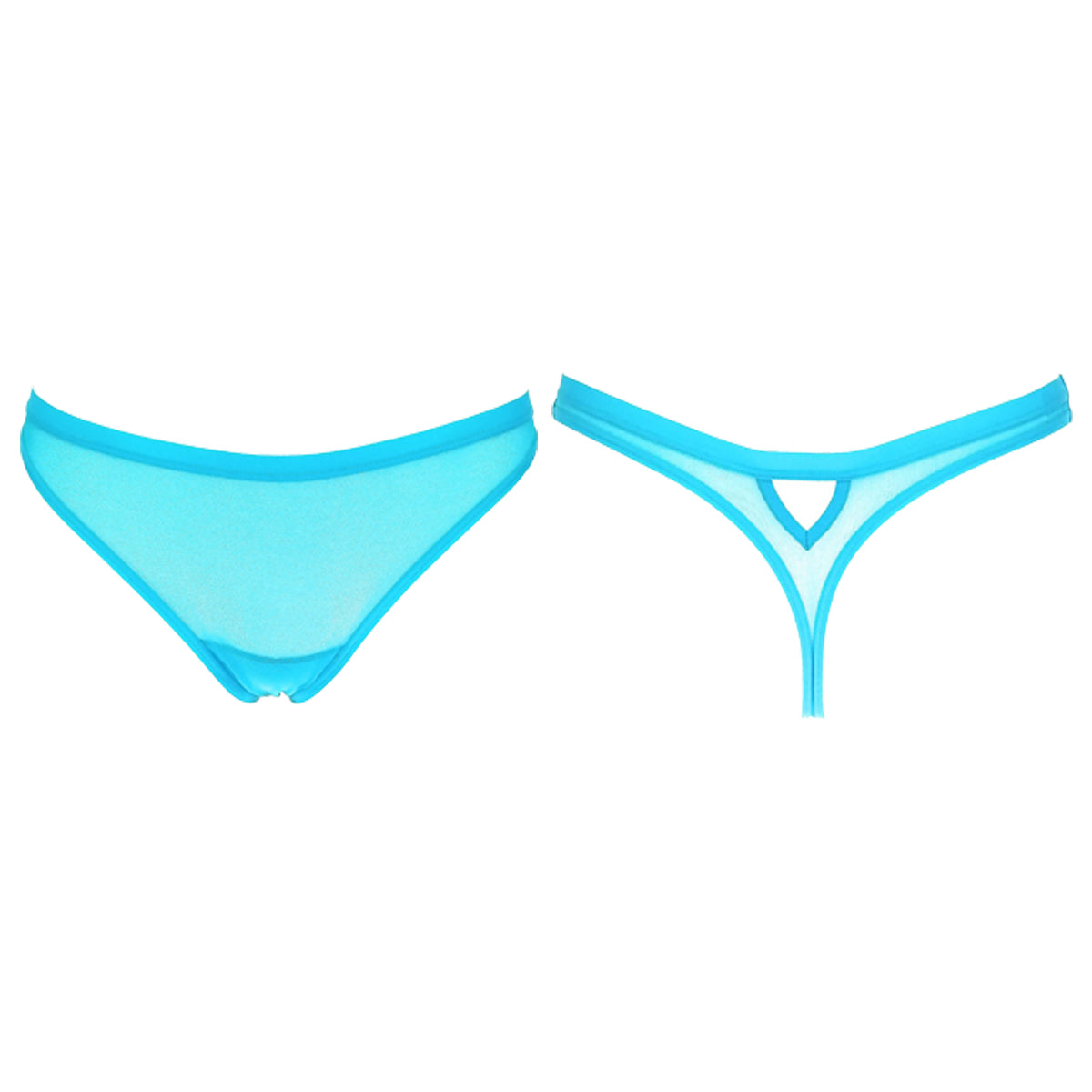 La Perla Evelina Mesh Turquoise Thong Womens Style : 0016821-0075