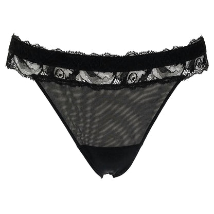 La Perla Ballade Pizzo Black Thong Womens Style : 0019811-0002