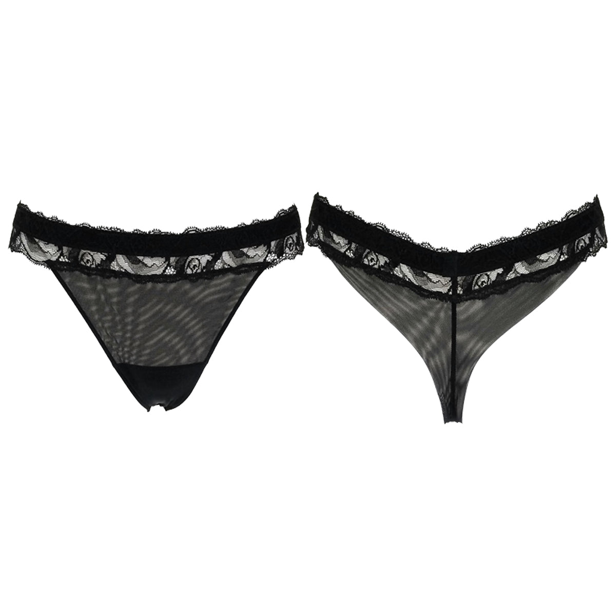 La Perla Ballade Pizzo Black Thong Womens Style : 0019811-0002