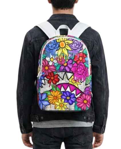 Sprayground Drippy Graffiti Floral Dlxr Backpack Unisex Style : 910b7701nsz