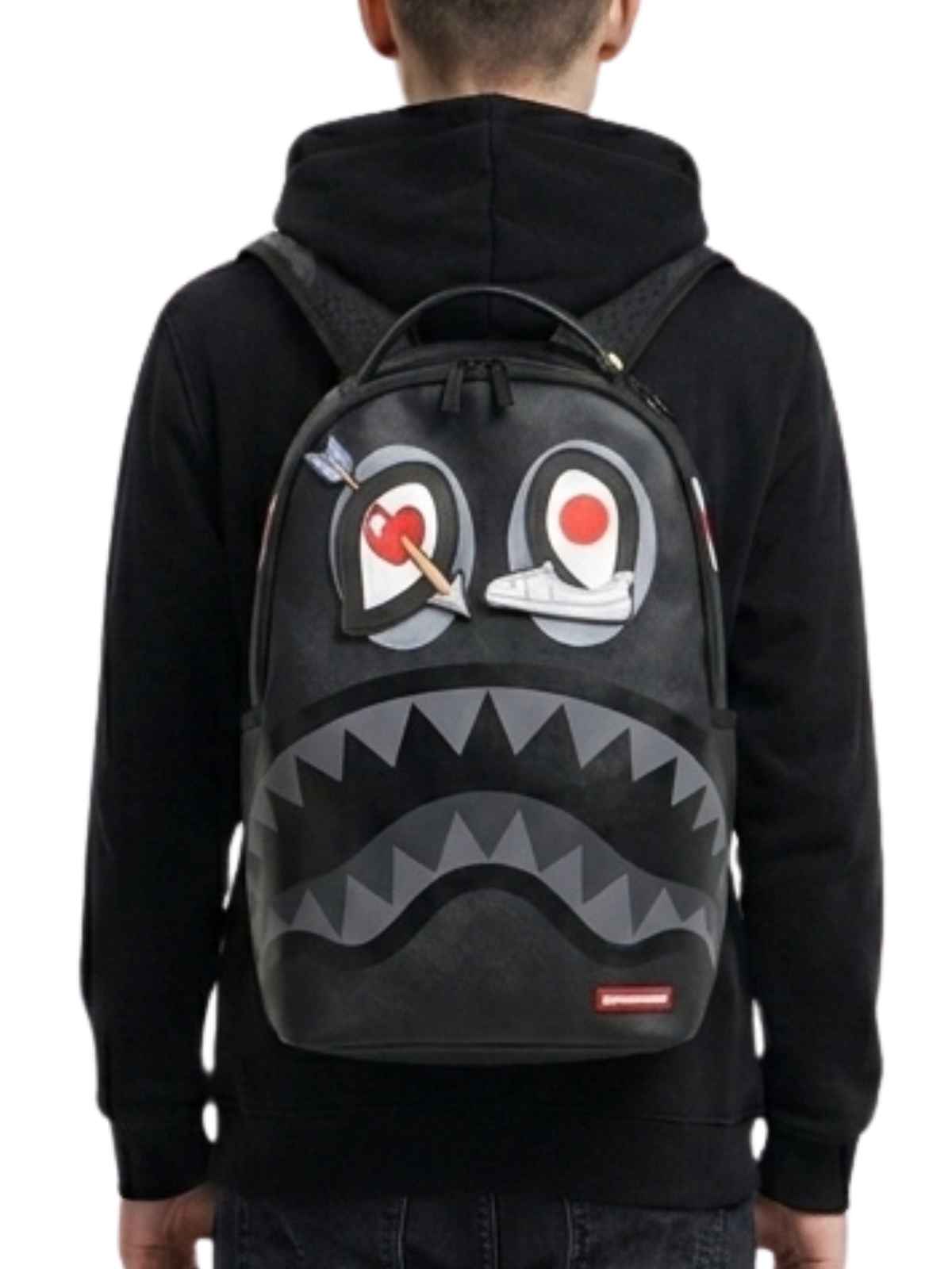 Sprayground Black Removable Eyes Dlxsv Backpack Unisex Style : 910b7556nsz