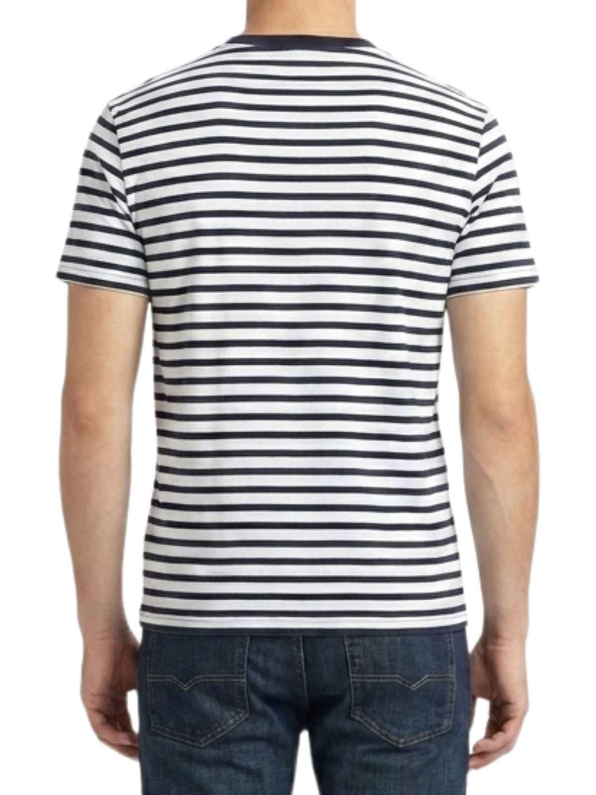 Lacoste Short Sleeved V Neck Striped T-shirt Mens Style : Th1699-51