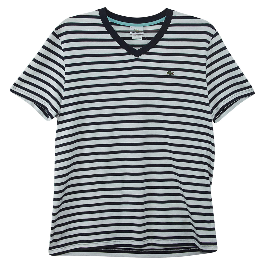 Lacoste Short Sleeved V Neck Striped T-shirt Mens Style : Th1699-51