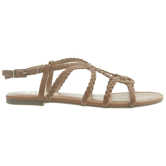 Report Gibbie Flat Sandal Womens Style : Gibbe-TAN