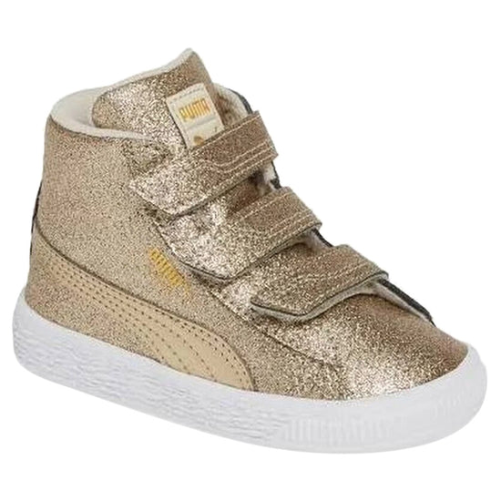 Puma Basket Mid Strap Glitz  Little Kids Style : 367571-02