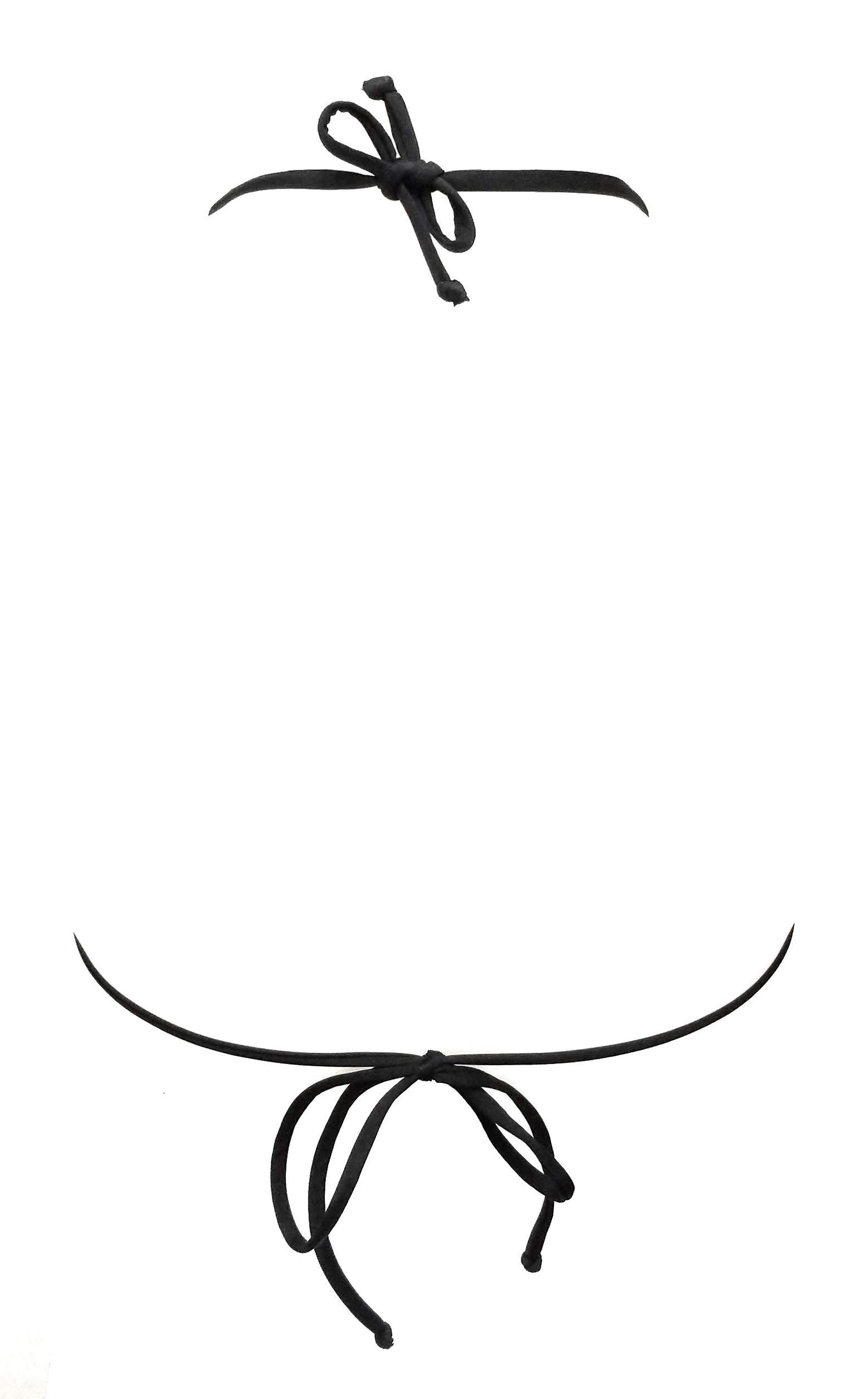 La Perla Triangle Sequinced Black Bikini Top Womens Style : 801225