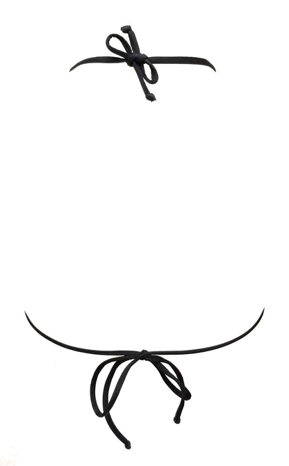 La Perla Triangle Sequinced Black Bikini Top Womens Style : 801225