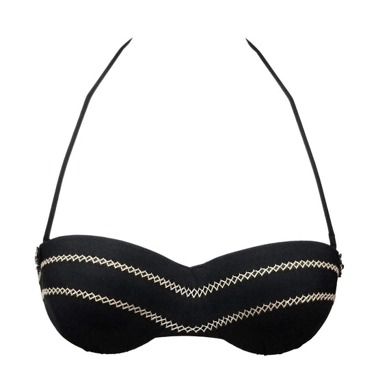 La Perla Reggiseno Mare Halter Black Bikini Top Womens Style : 800682 - 0002