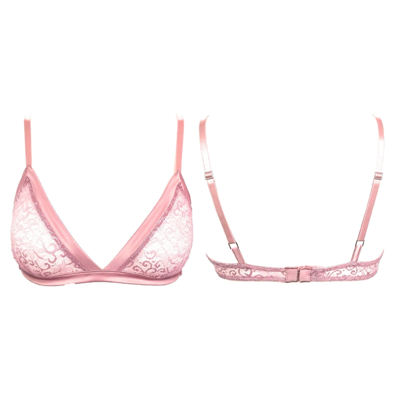 La Perla Sophia Silk Trim Triangle Pink Bralette Womens Style : 906010 - 0040