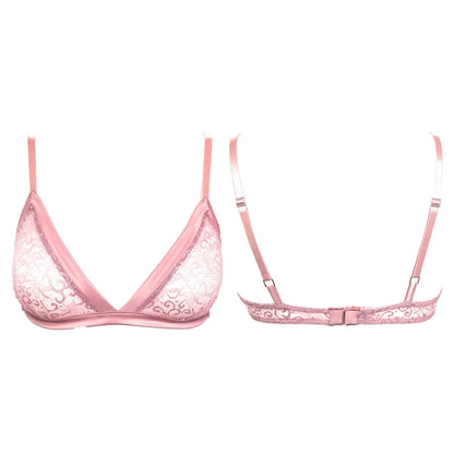 La Perla Sophia Silk Trim Triangle Pink Bralette Womens Style : 906010 - 0040