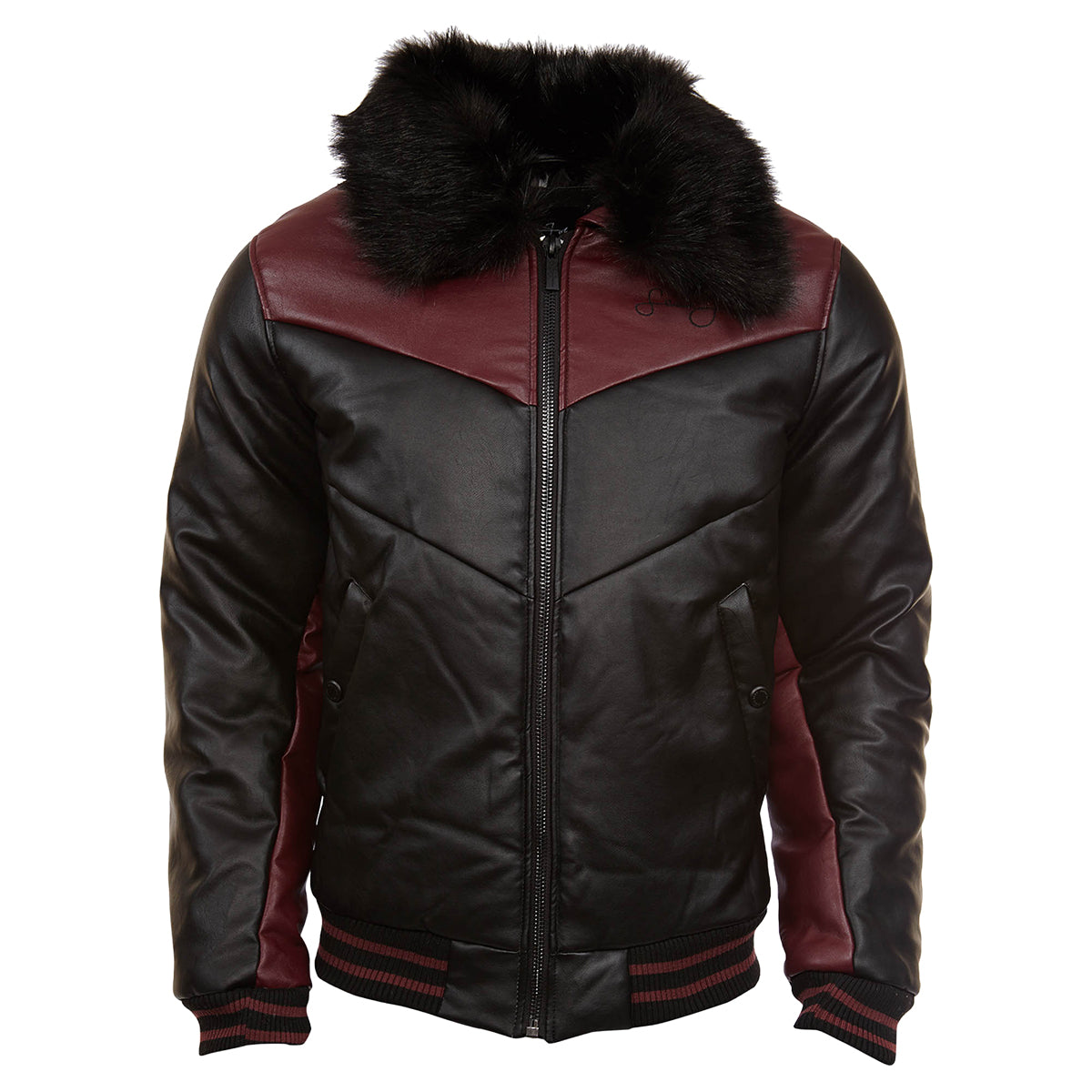 Sean John Leather Bomber Jacket Faux Leather Bomber Sean John